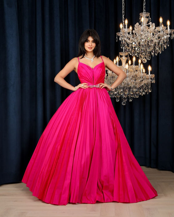 Spaghetti Strap a Line Dubai Long Evening Dresses