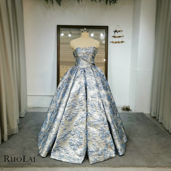 LDC6581 Strapless Neckline Elegant  Sleeveless Long Party Gowns