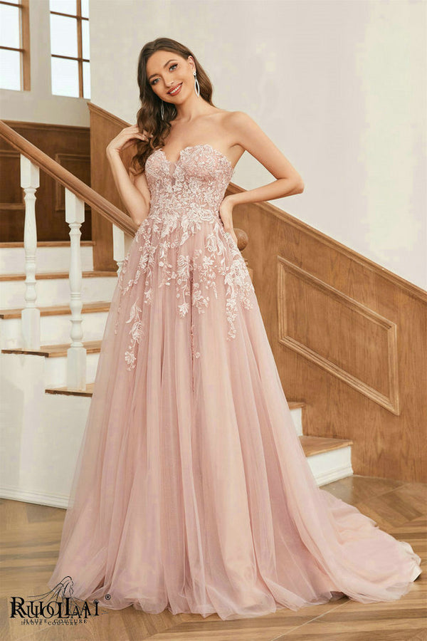 LWC6775 Elegant Appliqued Sleeveless A-Line Evening Dresses