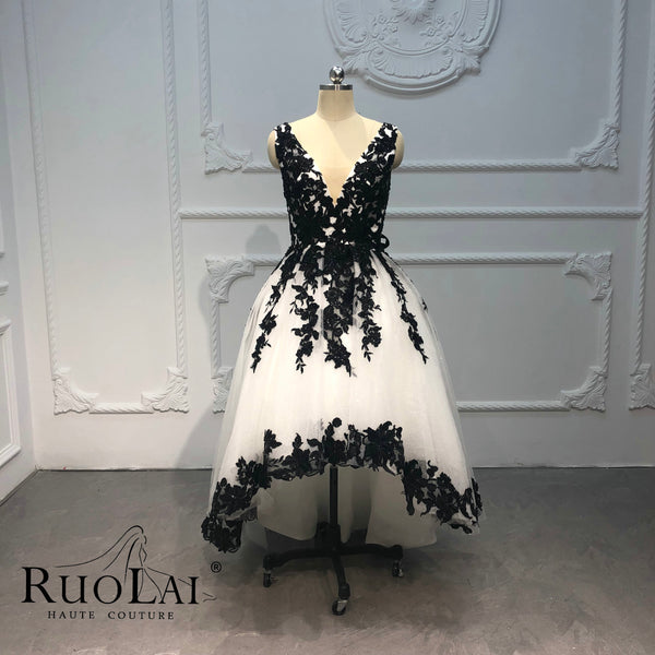 Luxury Deep V Neck Appliques Lace Party Dresses