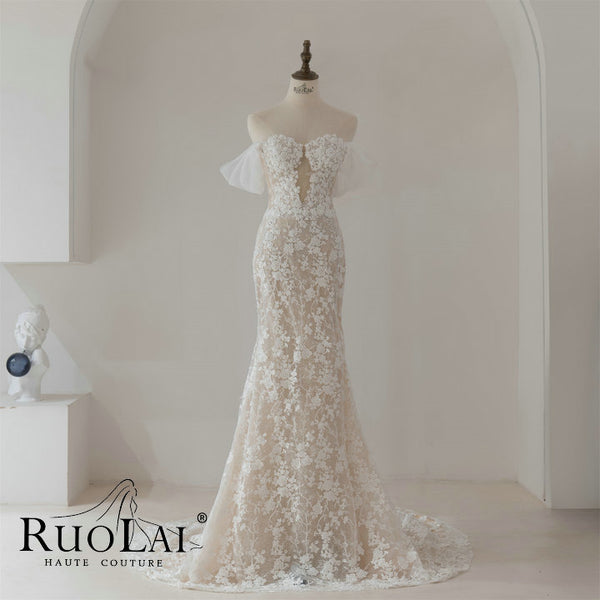 Luxury Sweetheart Neckline Long  Mermaid Dress for Wedding