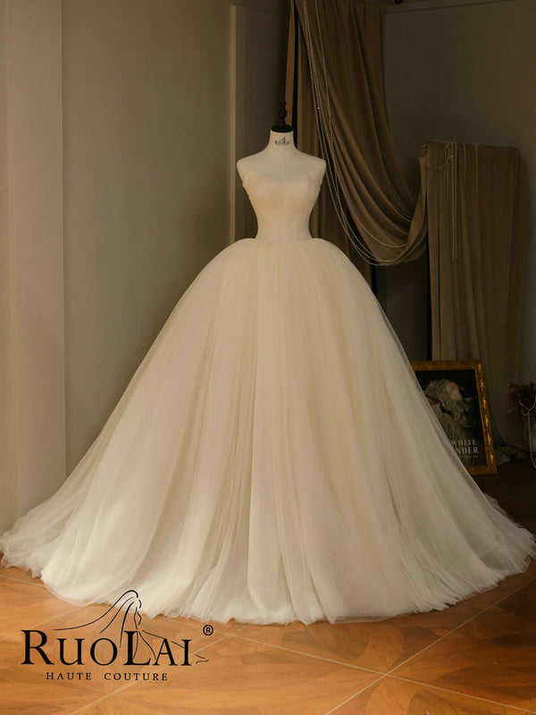 Elegant Sweetheart Neck Off Shoulder Tulle Ball bridal gown